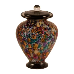 Small Hand Blown Glass Cremation Urn in Amato Desert