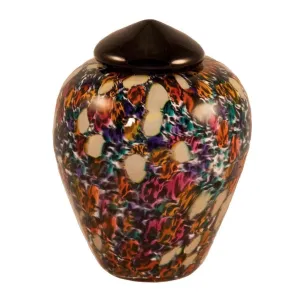Small Hand Blown Glass Cremation Urn in Classic Desert