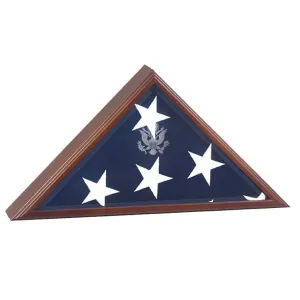 Solid Wood Presidential Military Flag Case Made in the USA