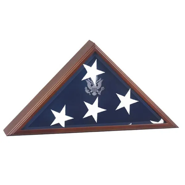 Solid Wood Presidential Military Flag Case Made in the USA