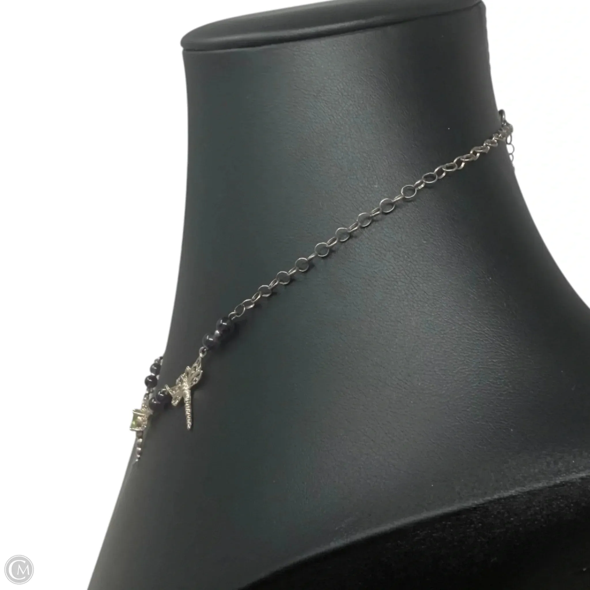 Sterling Silver & Gemstone Triple Dragonfly Necklace By Clothes Mentor
