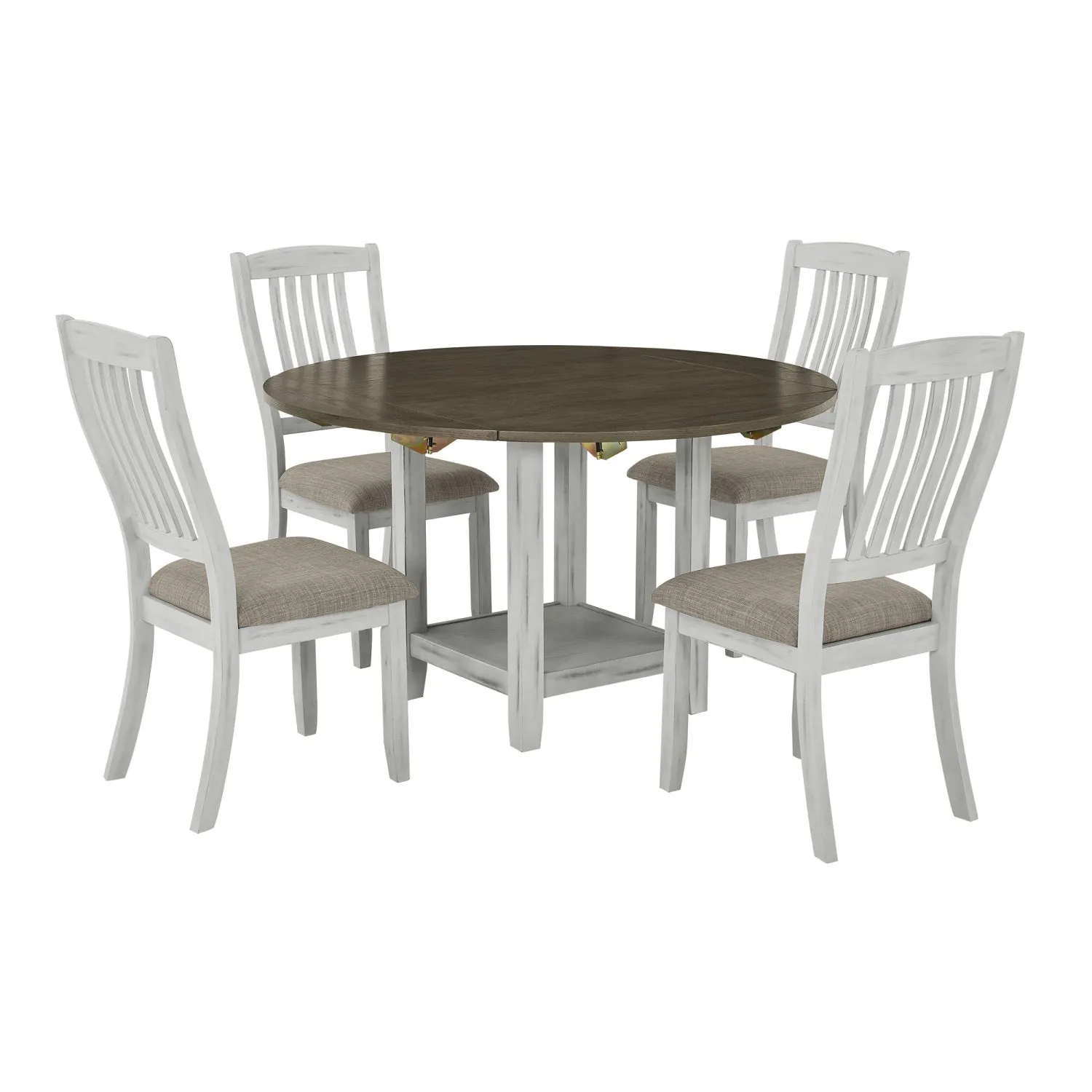 Streamdale Folding Table: Seats 4, Storage, Space-Saving, Expandable