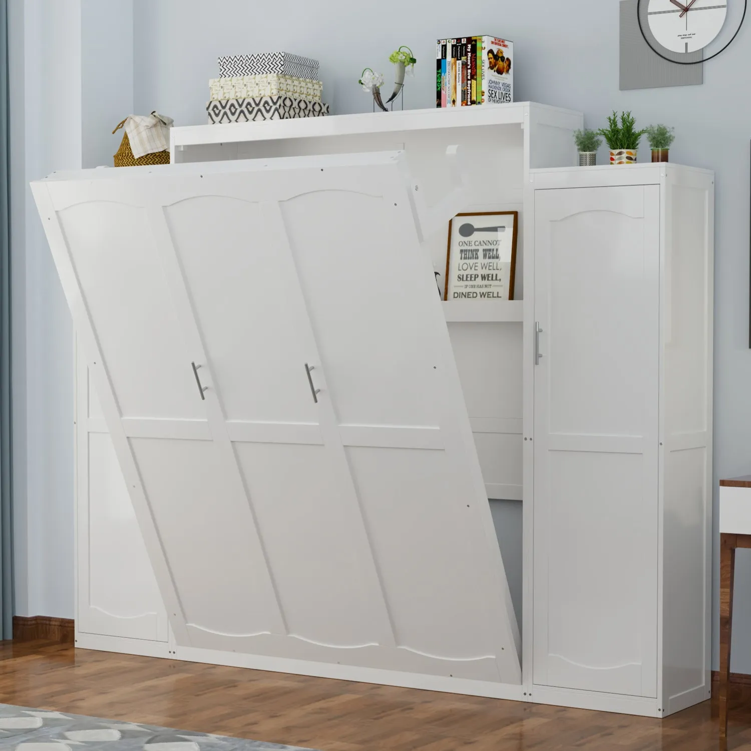 Streamdale Murphy Bed with Wardrobes & Shelves