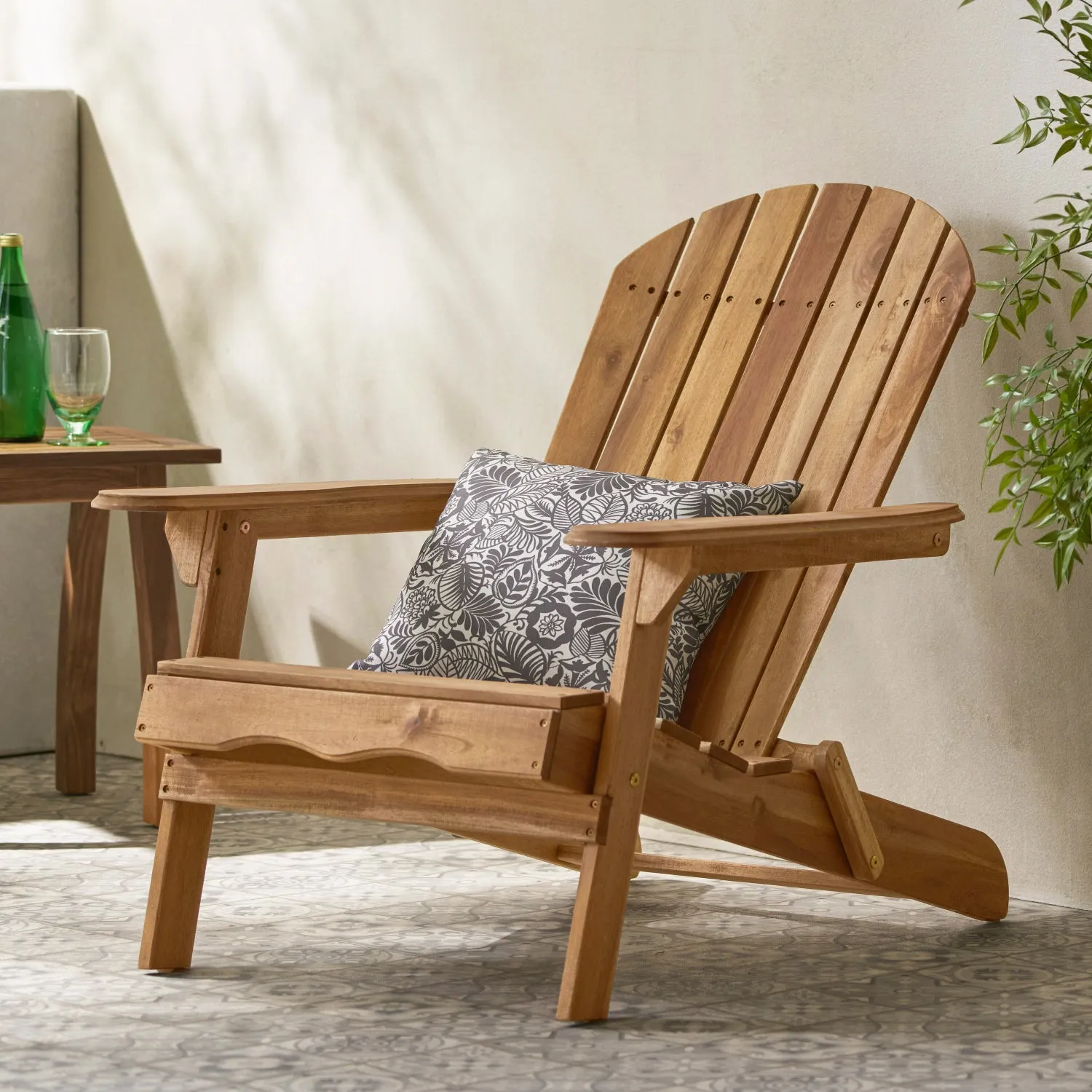 Streamdale Rustic Acacia Folding Adirondack Chair