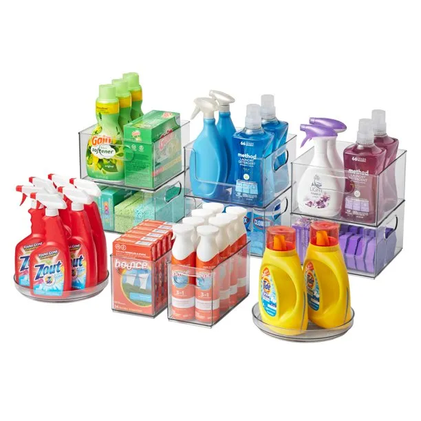 The Home Edit THED22980157052 10 Piece Laundry Edit, Clear Plastic Modular Storage System