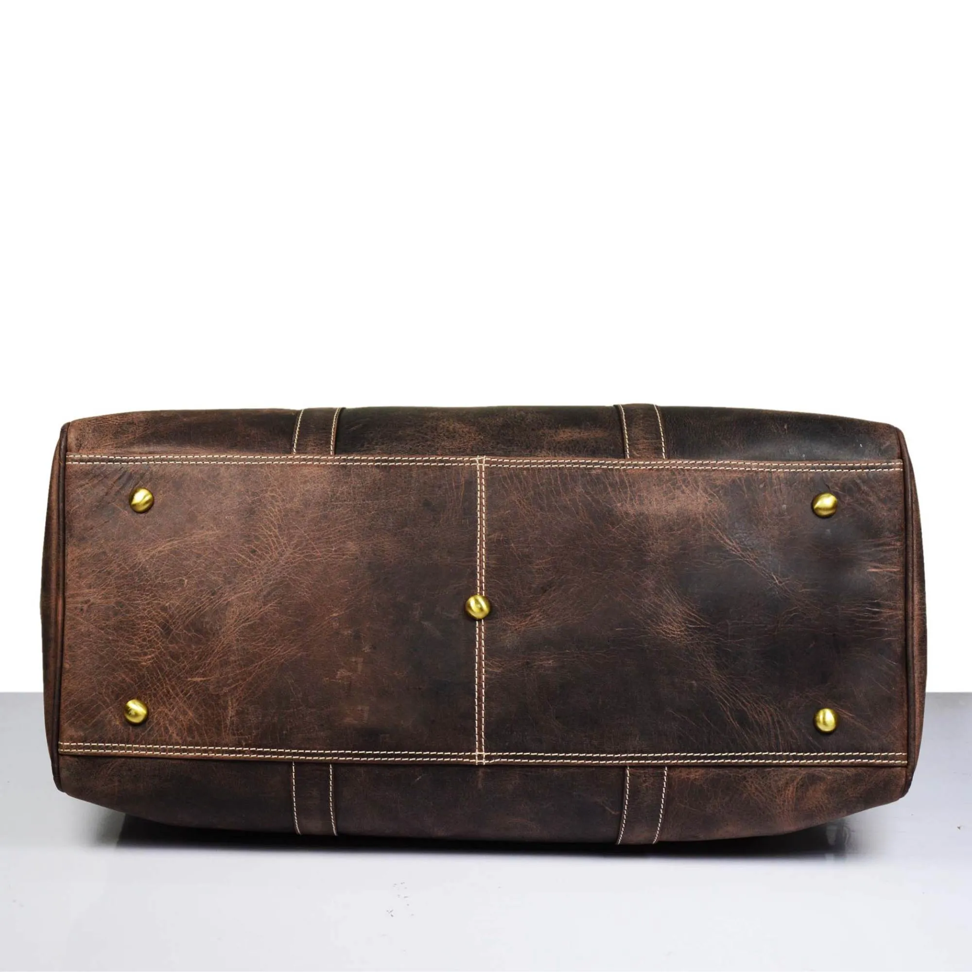 The Wayfarer Bag - Brown Classic Full-Grain Leather Duffle Bag