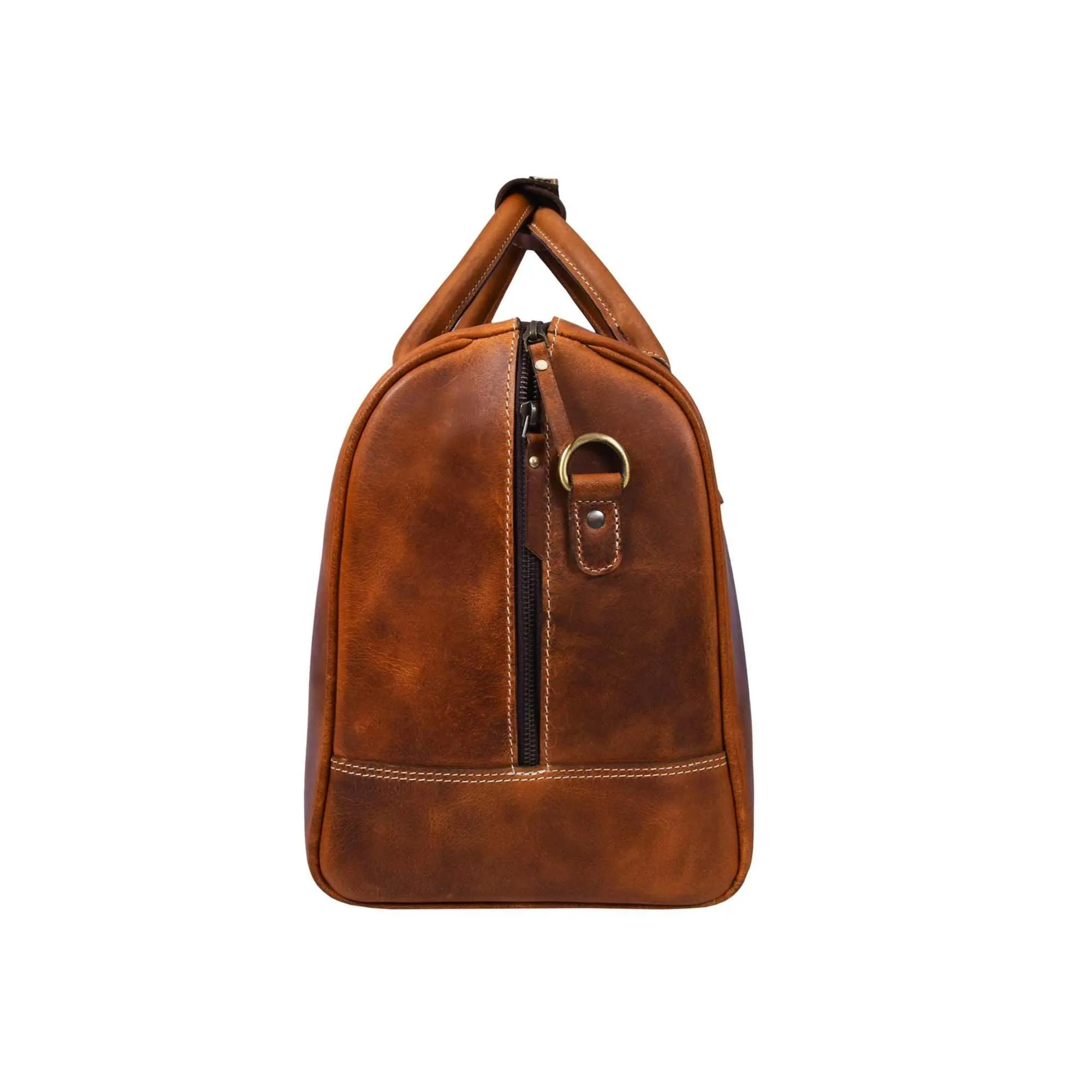 The Wayfarer Bag - Cognac Classic Full-Grain Leather Duffle Bag