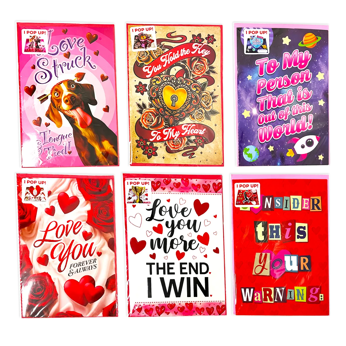 Valentine's Day Glass and Gift Assortment Floor Display - 57 Pieces Per Retail Ready Display 88573