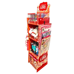 Valentine's Day Glass and Gift Assortment Floor Display - 57 Pieces Per Retail Ready Display 88573